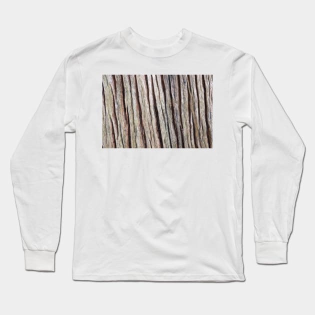 Weathered Wood Texture Long Sleeve T-Shirt by pinkal